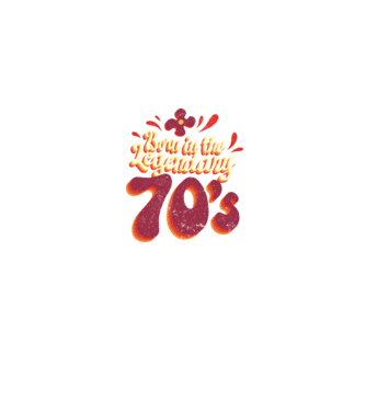 'Born in the Legendary 70''s' model albastru jeanși pe tricou