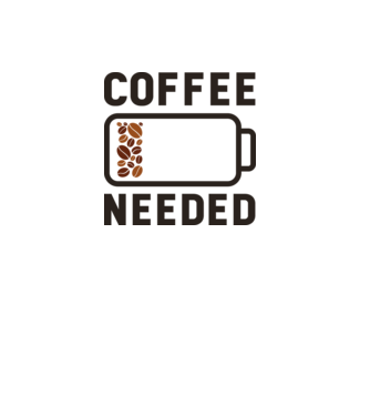 Am nevoie de cafea model gri pe tricou