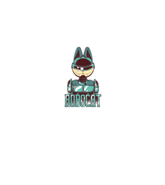 Robocat - Pisică Robot model gri pe tricou