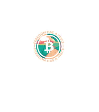 Libertatea are preț Bitcoin model negru pe tricou