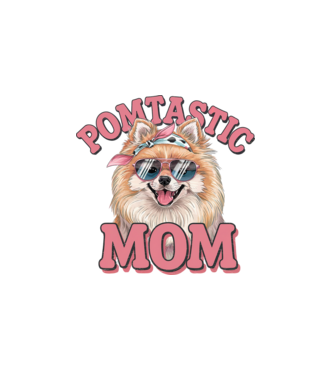 Pomtastic Mom model alb pe tricou