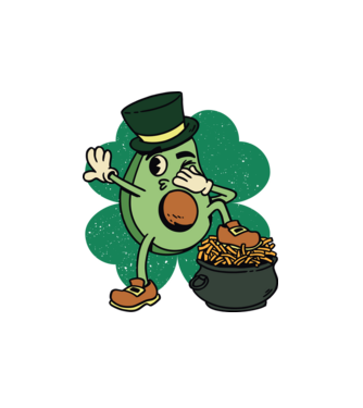 Avocado St. Patrick DAB model alb pe tricou