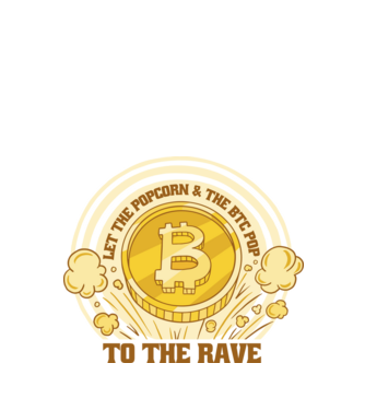 Bitcoin to the Rave model negru pe tricou