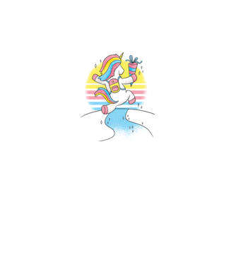 Unicorn școlar model alb pe tricou