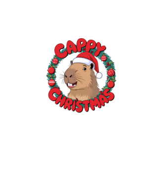 Cappy Christmas 1 model alb pe tricou