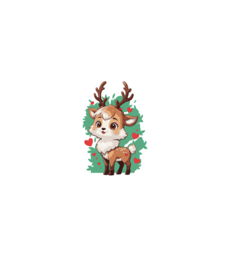 Valentine Deer model nisipiu pe tricou