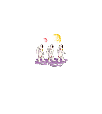 Plimbare Astronaut model negru pe tricou