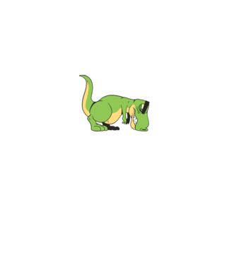 T-rex Push-up model albastru închis pe tricou
