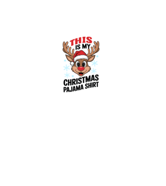 Christmas Pajama Reindeer Alb model alb pe tricou