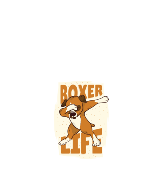 Boxer Life DAB model albastru închis pe tricou