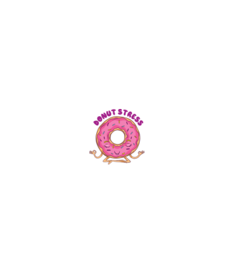 Donut Stress Gogoașă model gri pe tricou