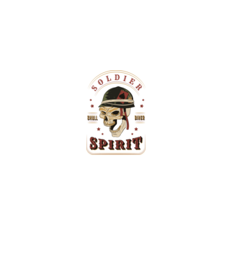 Soldat Craniu model negru pe tricou