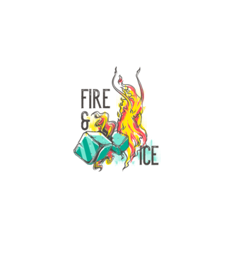 Fire and Ice model gri pe tricou