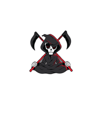 Moartea - Grim Reaper model negru pe tricou