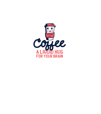 Cafea - o îmbrățișare lichidă pentru creier model turcoaz pe tricou