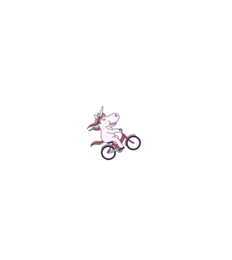 unicorn cu bicicletă model gri pe tricou