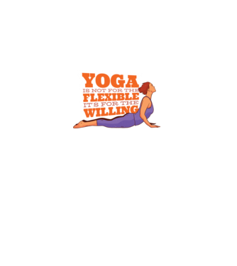 yoga perseverență model alb pe tricou