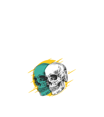 Cranii model negru pe tricou
