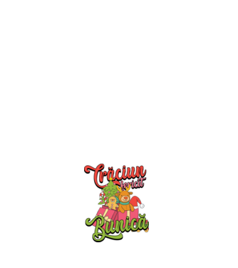 CRĂCIUN FERICIT BUNICĂ model negru pe tricou