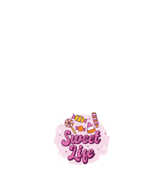 Sweet Life - Viață dulce model alb pe tricou
