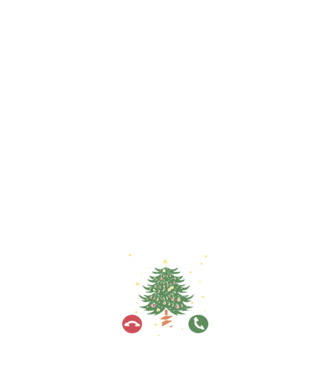 Christmas is calling model alb pe tricou