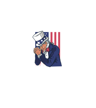 Uncle Sam se roagă model gri pe tricou