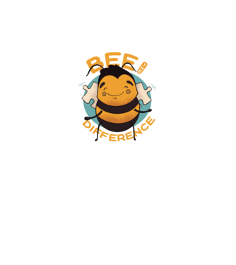 Bee the Difference - Fii tu însuți diferența model negru pe tricou