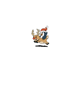 pinguin reindeer cristmas model alb pe tricou