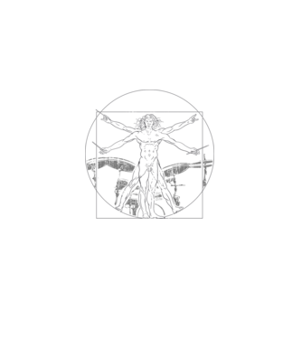 Da Vinci tobe model alb pe tricou