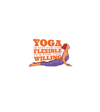 yoga perseverență model alb pe tricou