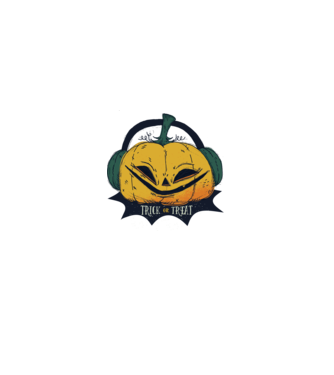 Dovleac Halloween model alb pe tricou