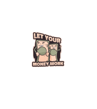 Let your money work model roșu pe tricou