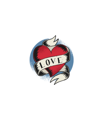 'Love Tatuaj pentru Valentine''s Day' model negru pe tricou