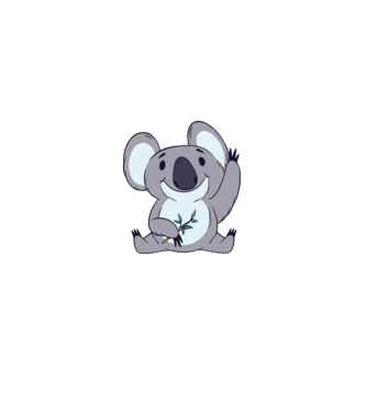 Koala drăguț model liliachiu pe tricou
