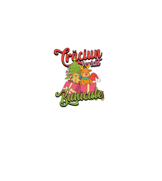 CRĂCIUN FERICIT BUNICULE model negru pe tricou