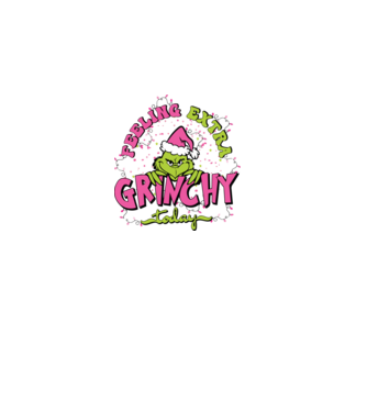 Feeling extra Grinchy today model negru pe tricou