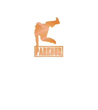 Tricou Parkour cu inscripție model alb pe tricou