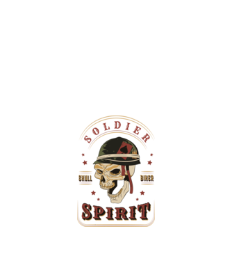 Soldat Craniu model negru pe tricou