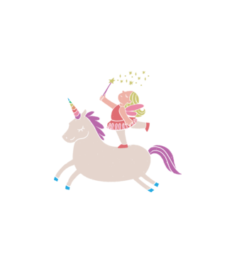 Zână Unicorn model alb pe tricou