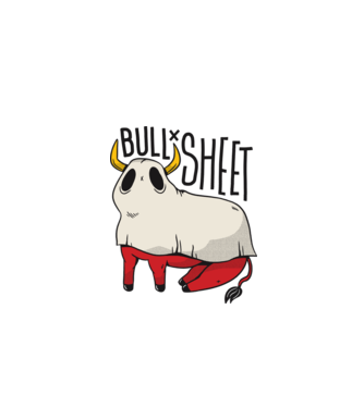 Bull sheet model gri pe tricou