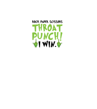 Rock paper scissors - Grinch model alb pe tricou