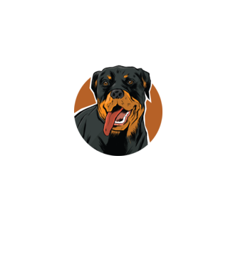 Tricou cu Câine Rottweiler model negru pe tricou