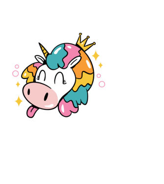 Birthday Princess Unicorn model alb pe tricou