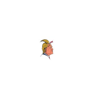 Trump Păr model negru pe tricou