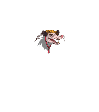 Trump Opossum model gri pe tricou