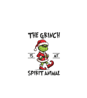 Grinch is my spirit animal model alb pe tricou