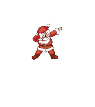 Santa Dab model alb pe tricou