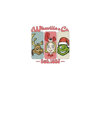 Whoville & Co - Grinch model alb pe tricou
