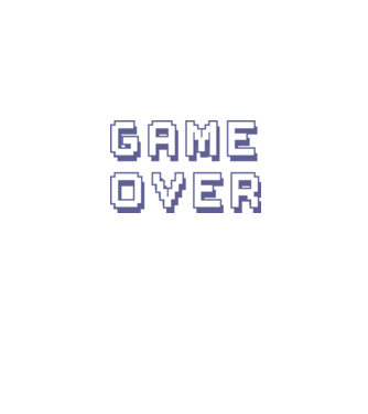 Game Over model gri pe tricou