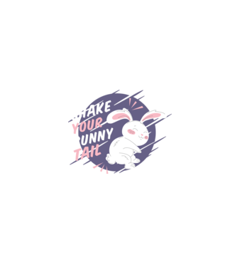 Shake your bunny tail model albastru închis pe tricou